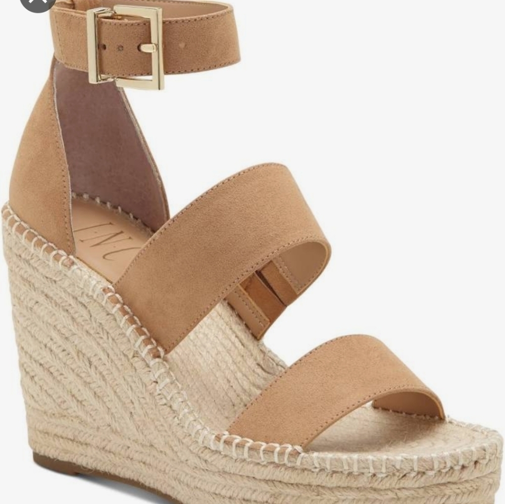 INC Wedge Tan Sandals...Size 9